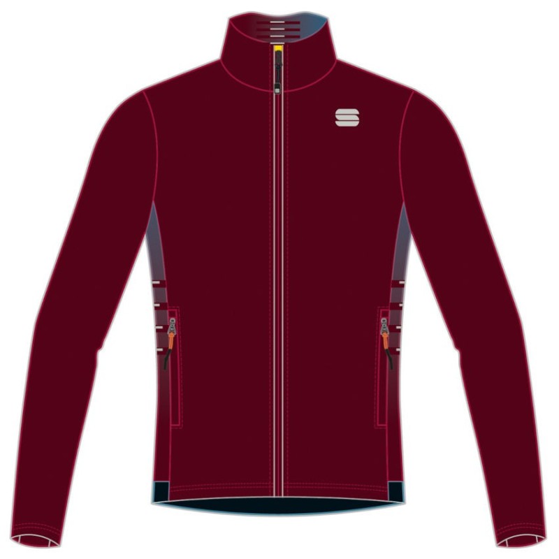 разминочная куртка Sportful Squadra Jacket 2022 бордовая разминочная куртка Sportful Squadra Jacket 2022 бордовая